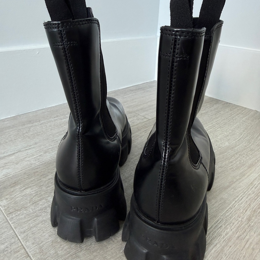 Prada Monolith Chelsea Boots Sz 39 - Picture 4 of 16